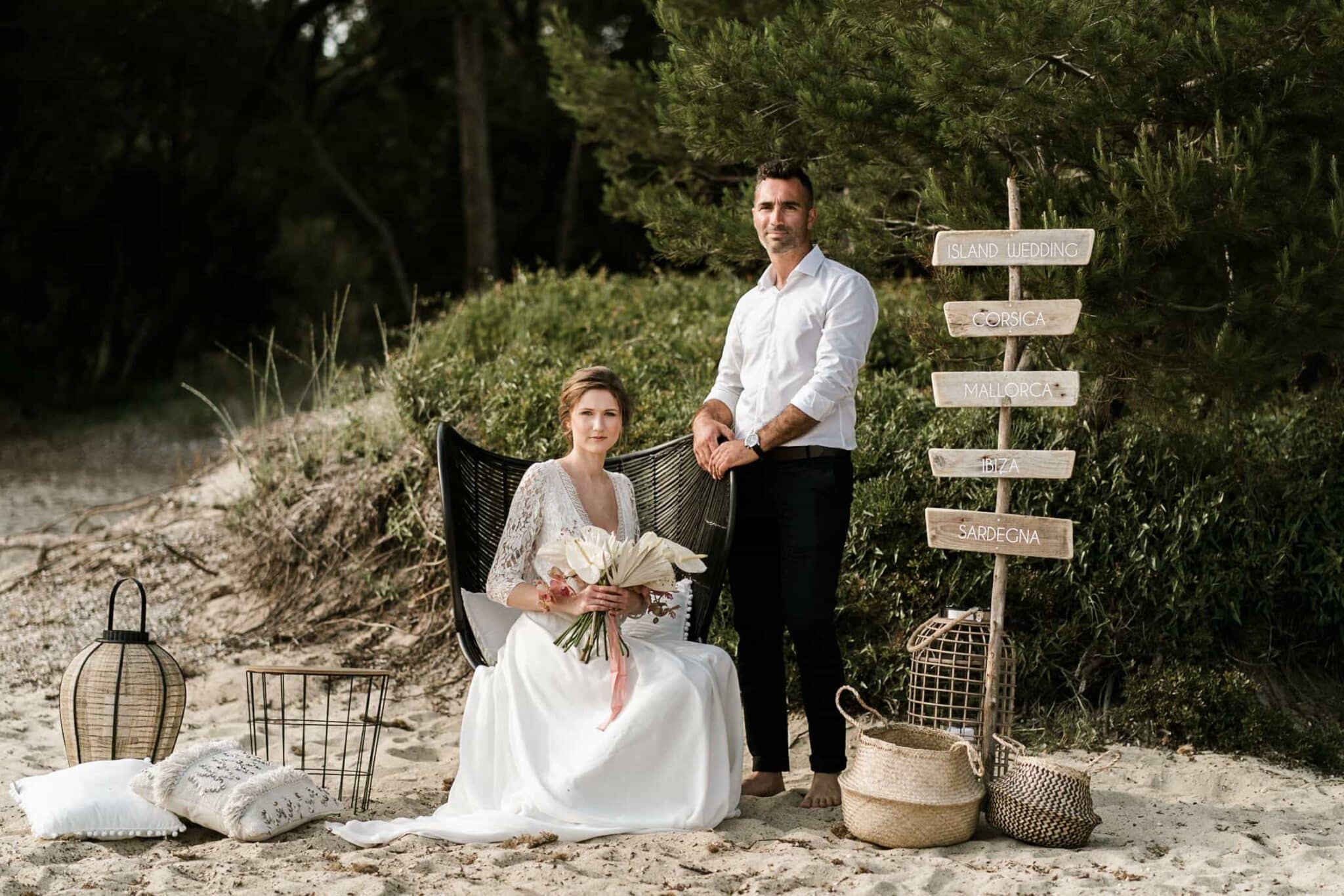 Inspiration mariage - Minimal Sea - Cigales et Petits Fours - Mariages en Provence